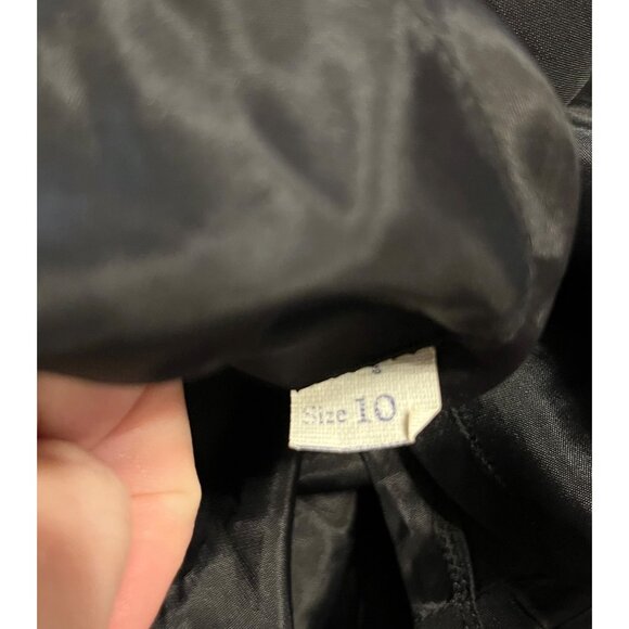 VTG 70’s Les Wilk Wilke 6/8 10 Dress A Line Midi Sundress Black Floral Yellow - Picture 9 of 13